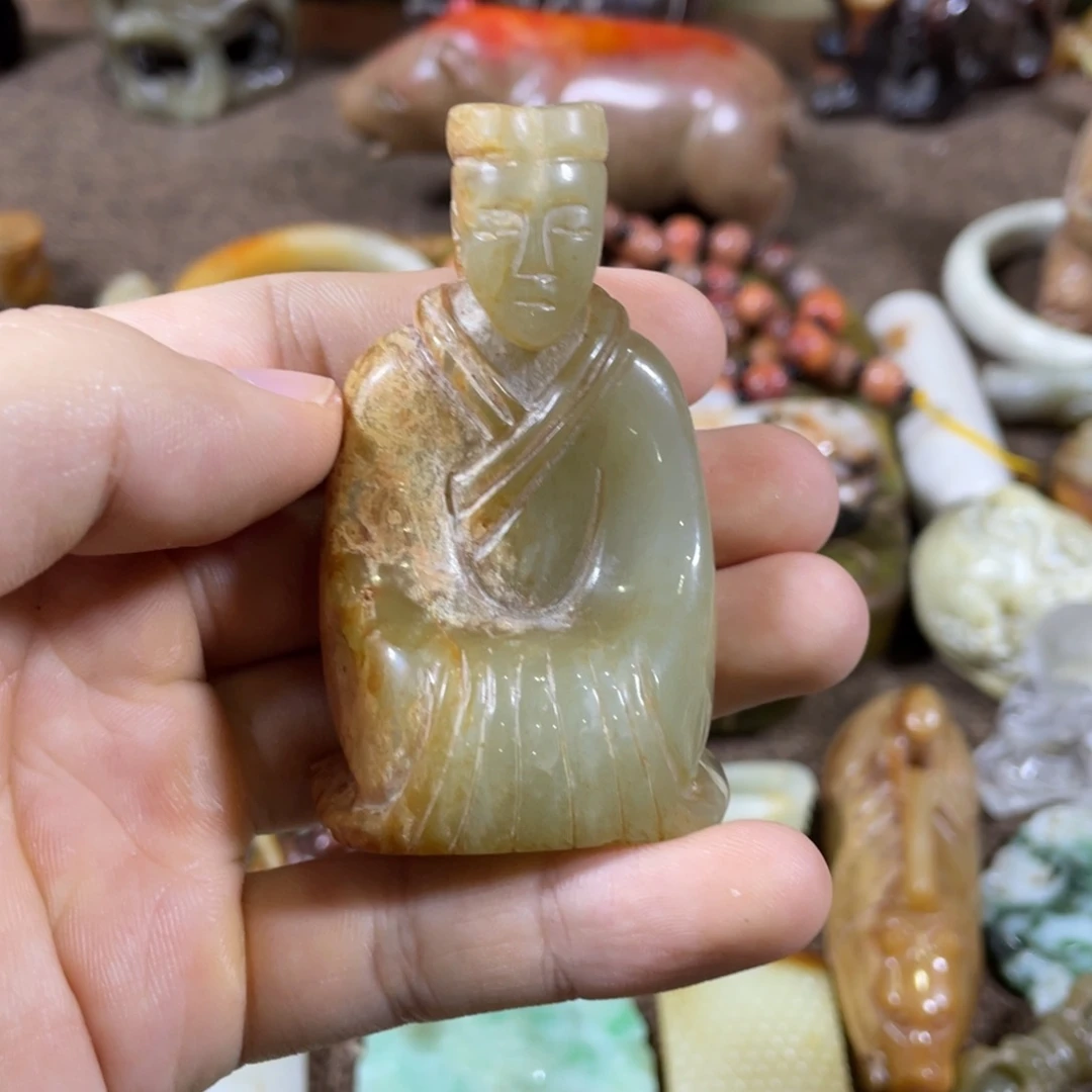 和田玉未镶嵌吊坠(不含链)激**退