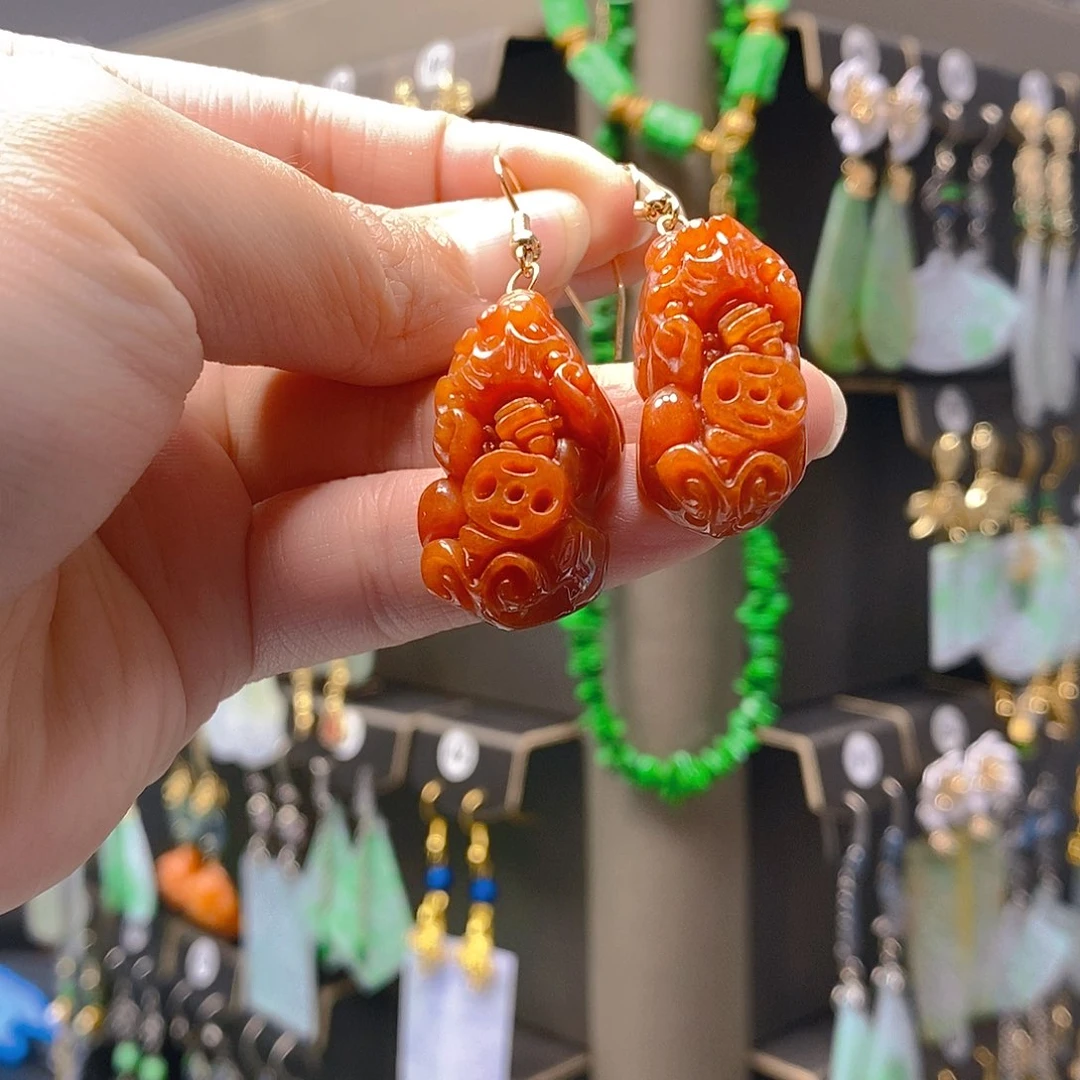 未镶嵌翡翠耳饰翡翠