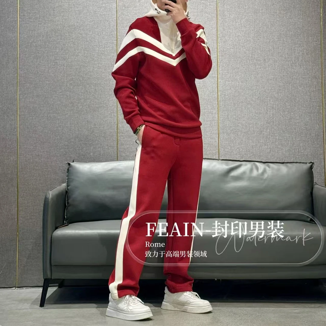 【400克重莫代尔】高端定制全手工活拼接莫代尔加绒套装9002