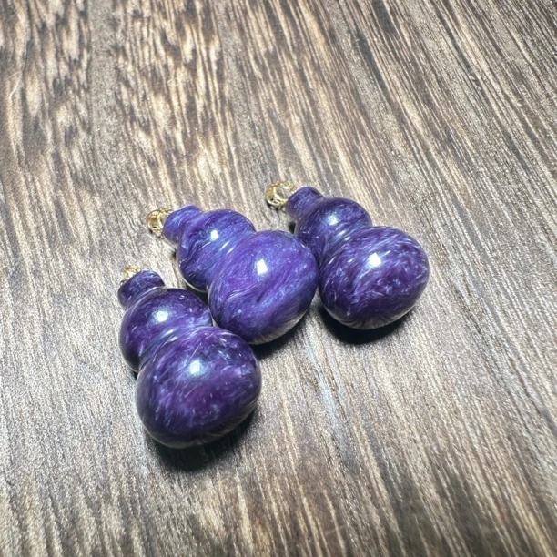 【书记甄选】天然18K紫龙晶葫芦吊坠 多样性发一件 6991HT