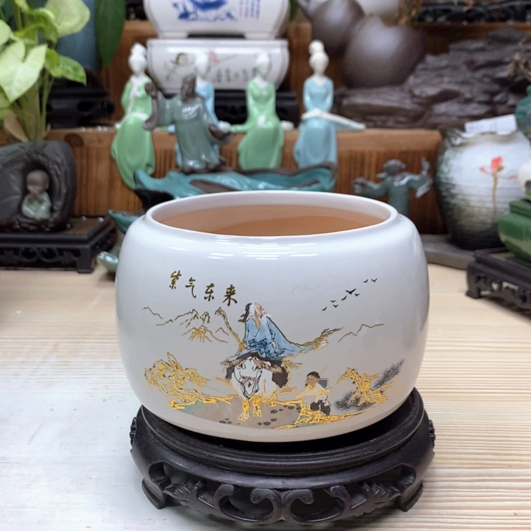 紫砂花盆陶瓷艺术花盆陶瓷