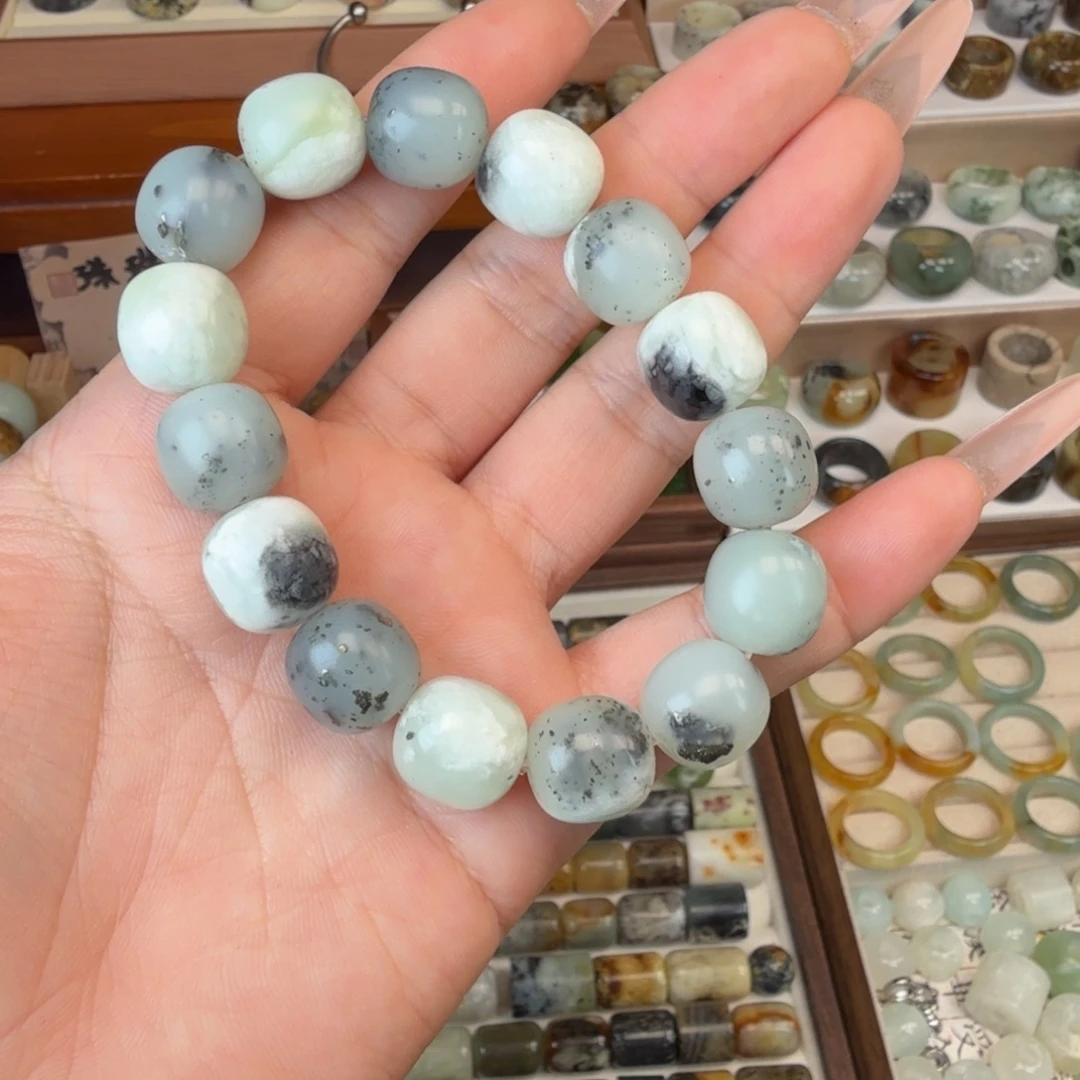 蛇纹石玉未镶嵌手链