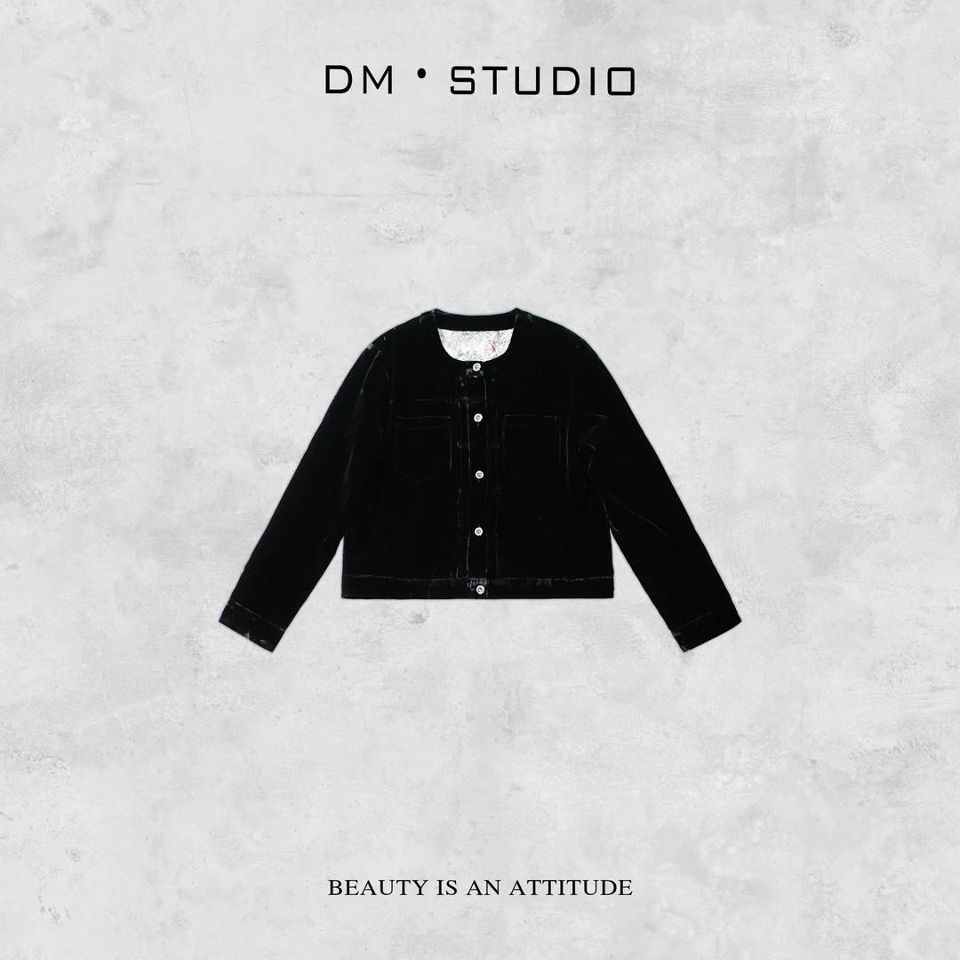 DEDM-DM•STUDIO/复古轻奢高级感气质100%真丝丝绒外套（C240279）