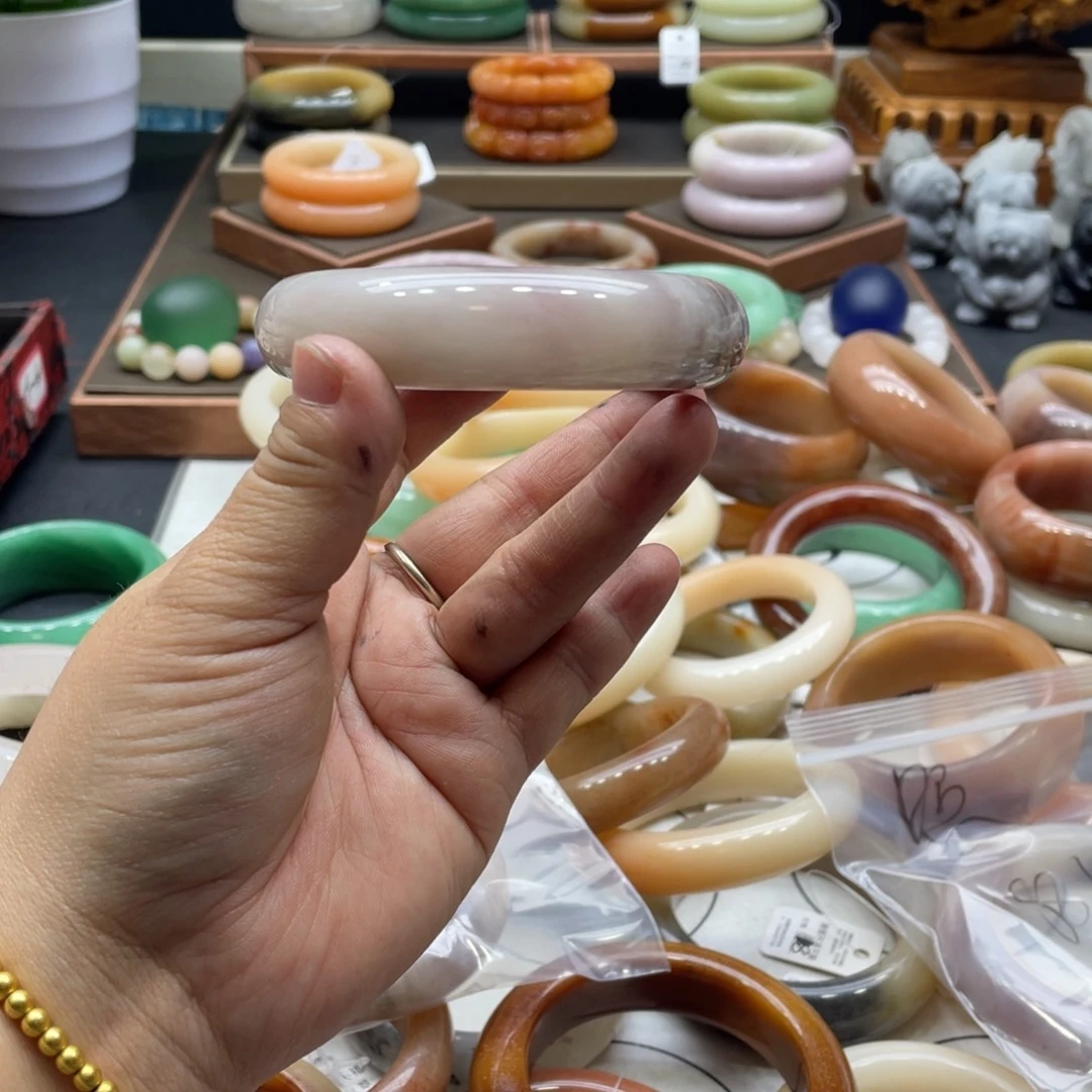 夢***影石英岩玉未镶嵌手镯