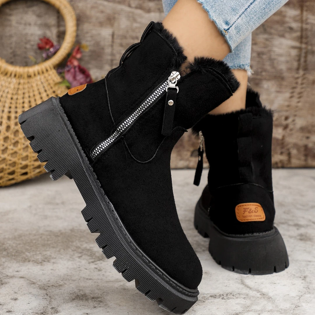 女女鞋雪地靴新品保暖靴2024年外贸大码棉鞋冬季加绒速卖通