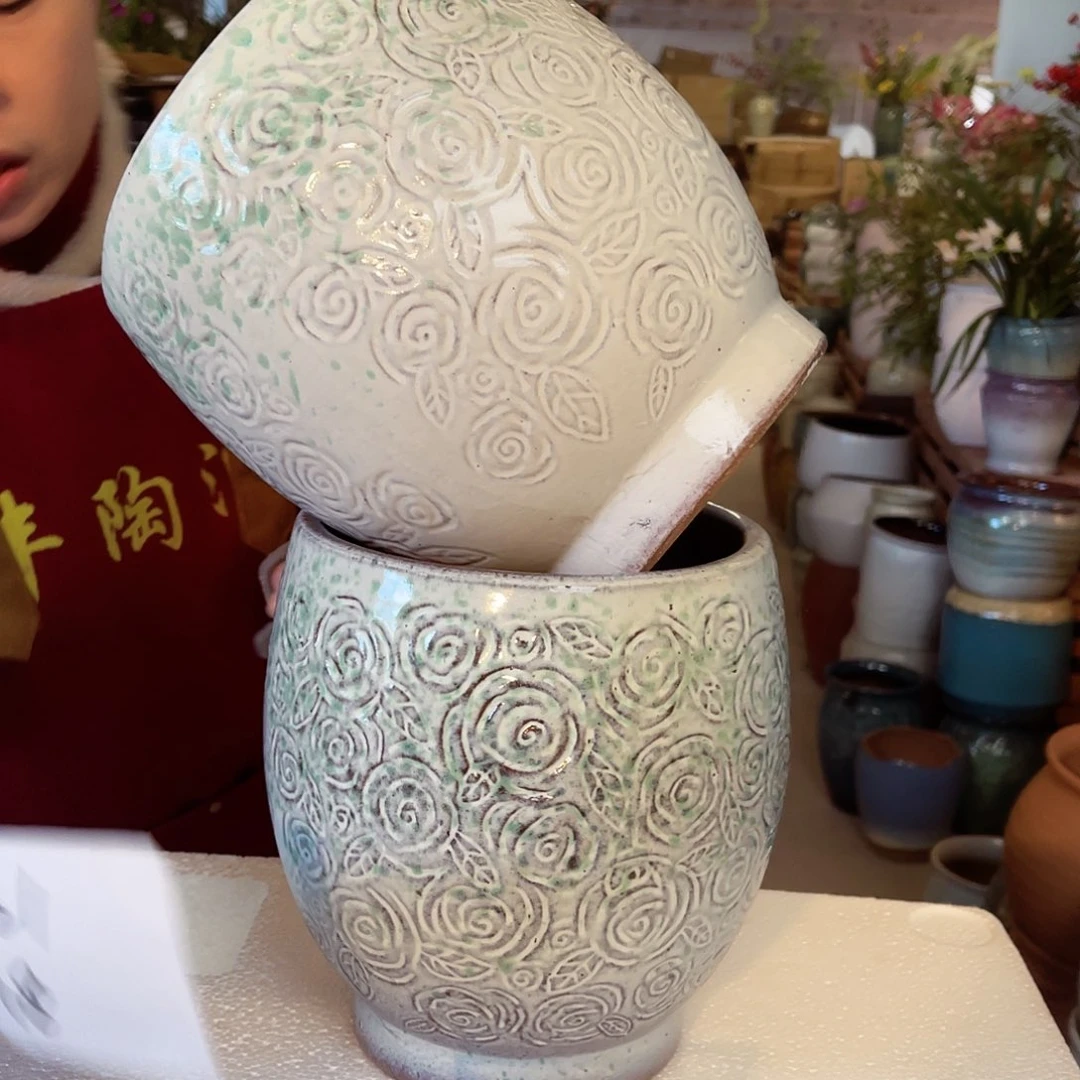 紫砂花盆高度21口径18