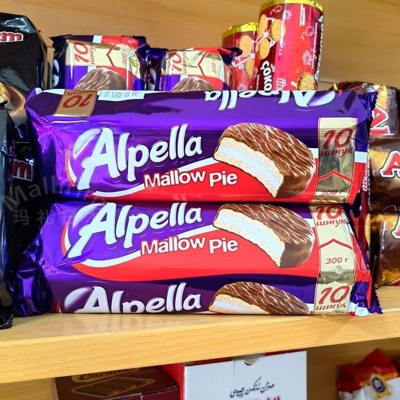 ALPELLA阿乐佩拉巧克力派涂层棉花糖夹心224克（8月16号到期）甜品