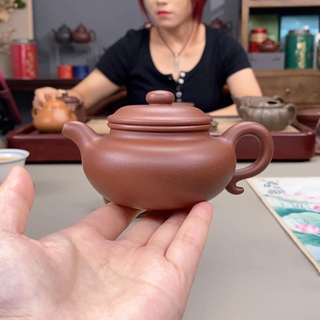 紫砂茶壶底槽清仿古半手160cc