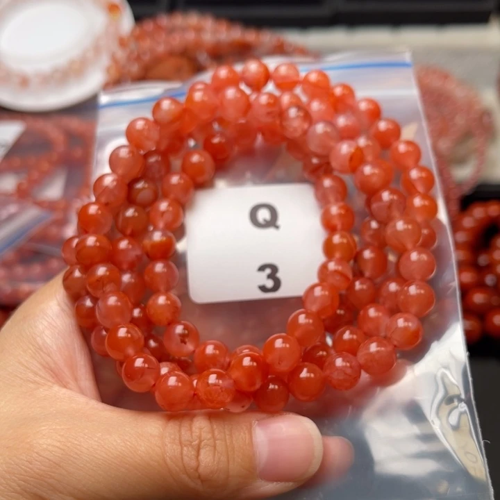 南红玛瑙未镶嵌多样性发货默认微瑕称重8mm