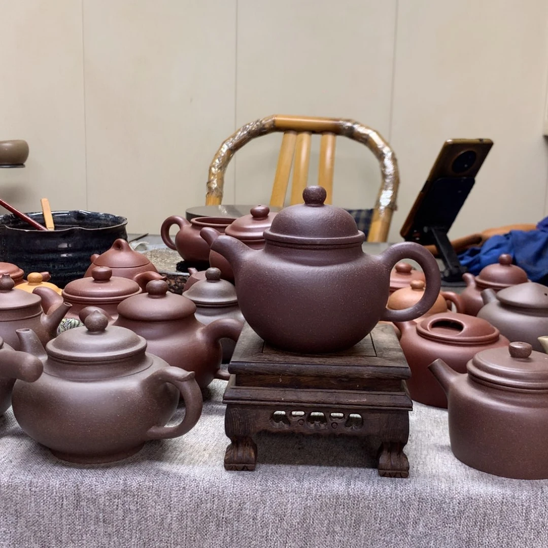 茶壶紫泥掇球300 C半手工制作