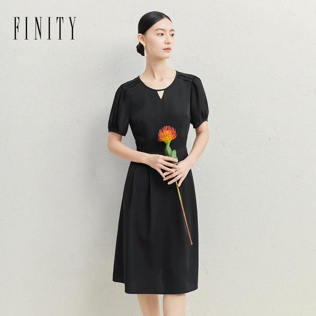 【籽言专属】FINITY 连衣裙气质时尚复古修身显瘦气质 F21Y4A53L3