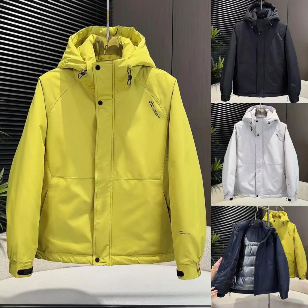 新款男士百搭连帽防风保暖休闲羽绒服5809