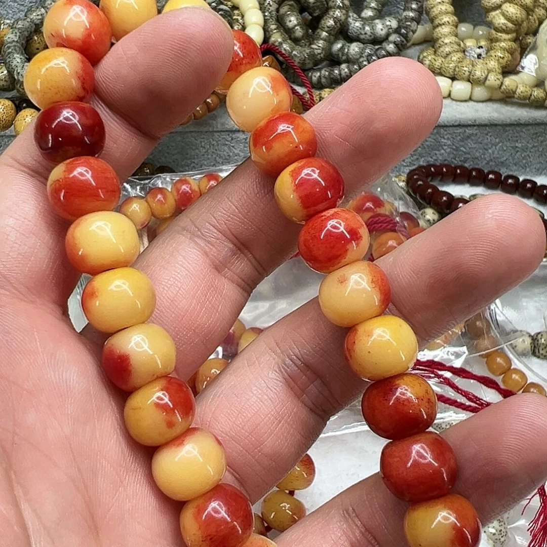 牛骨手串/手链52牛骨红黄手持1.2有粽裂