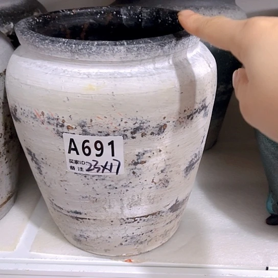 红陶手工制作工艺花盆