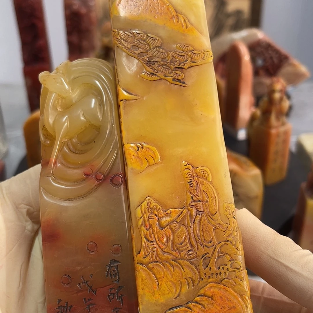 吕***康印石寿山石雅刻直播链接放漏