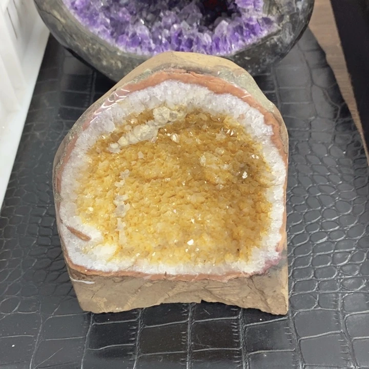 未镶嵌珠宝半成品水晶黄晶簇