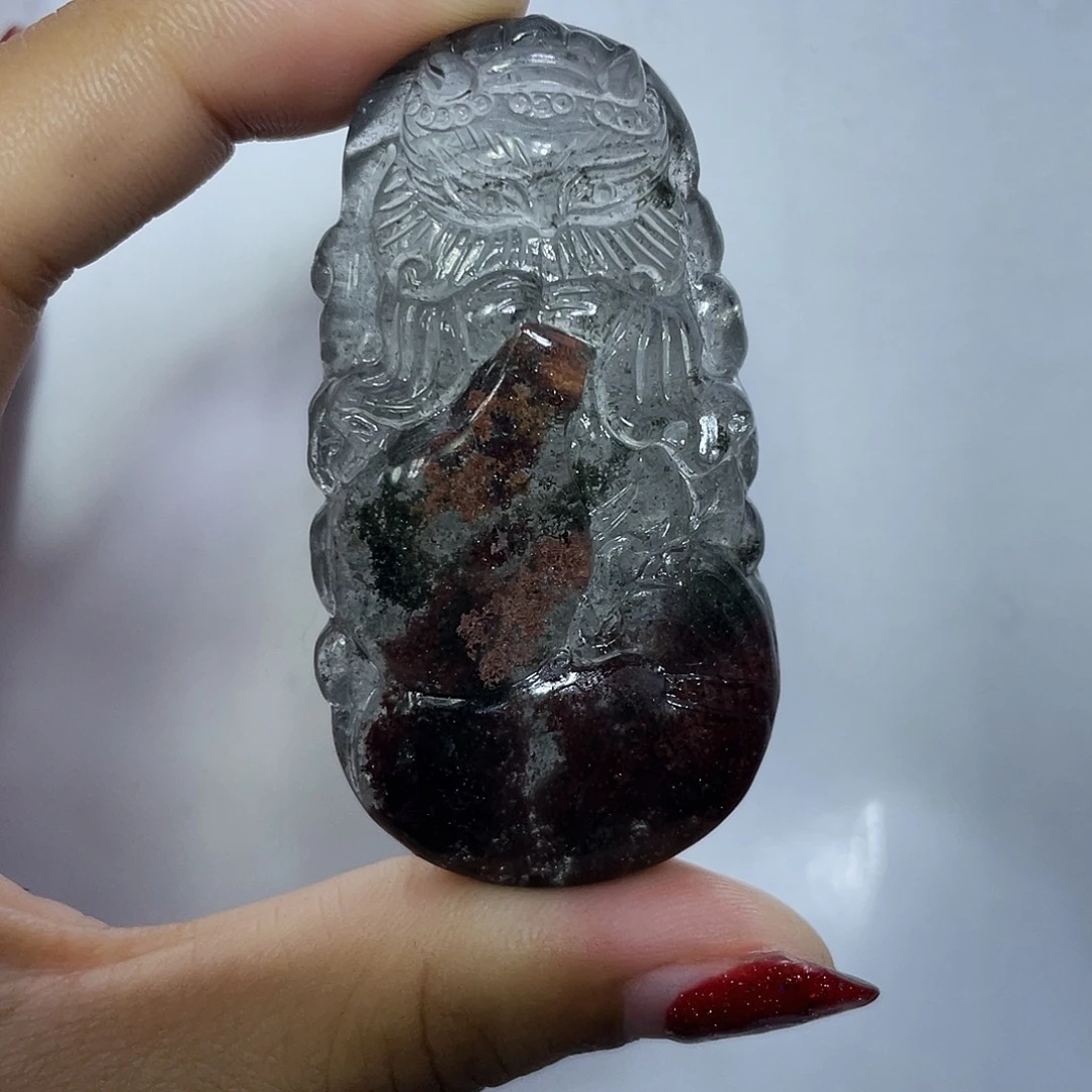 未镶嵌吊坠(赠链)水晶绿幽灵吊坠
