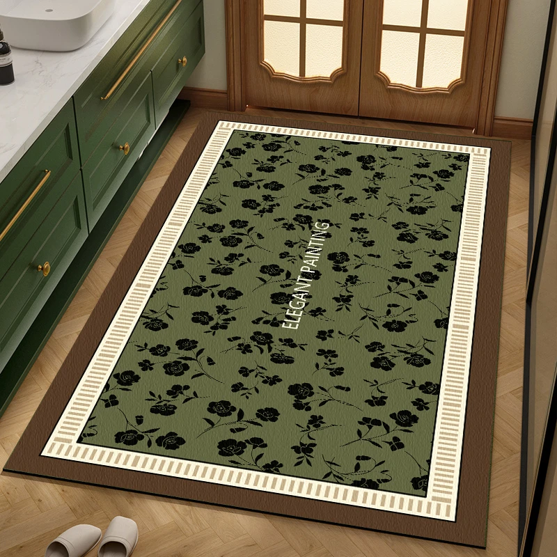 可擦洗浴室柜干湿分离强吸水地垫浴室卫生间门口洗漱台全铺地毯区