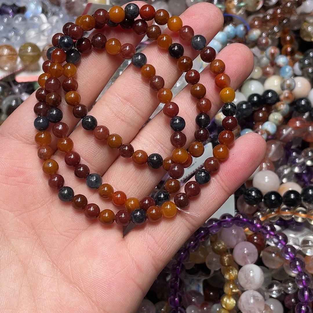 未镶嵌手链水晶彩兔三圈