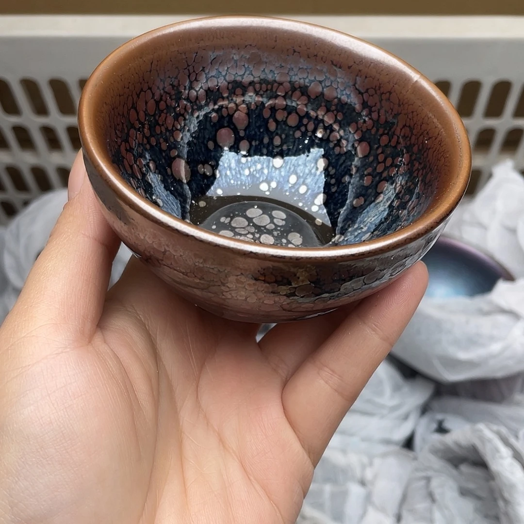摆件建窑建盏一主人杯微瑕