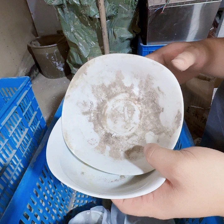 景德镇高温陶瓷老白胎四方碗2个
