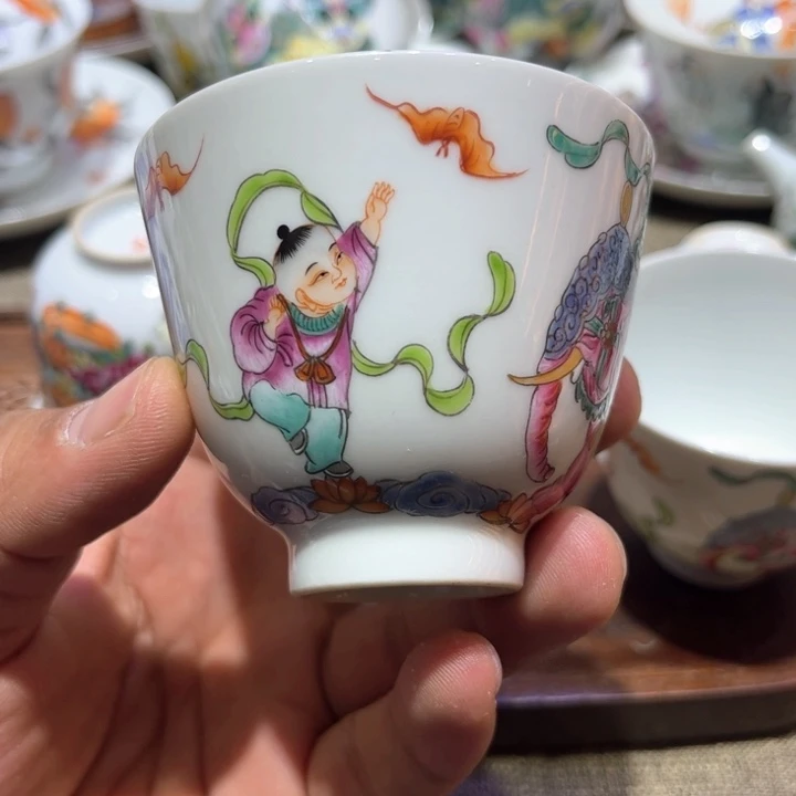 纯手绘精品盖碗杯