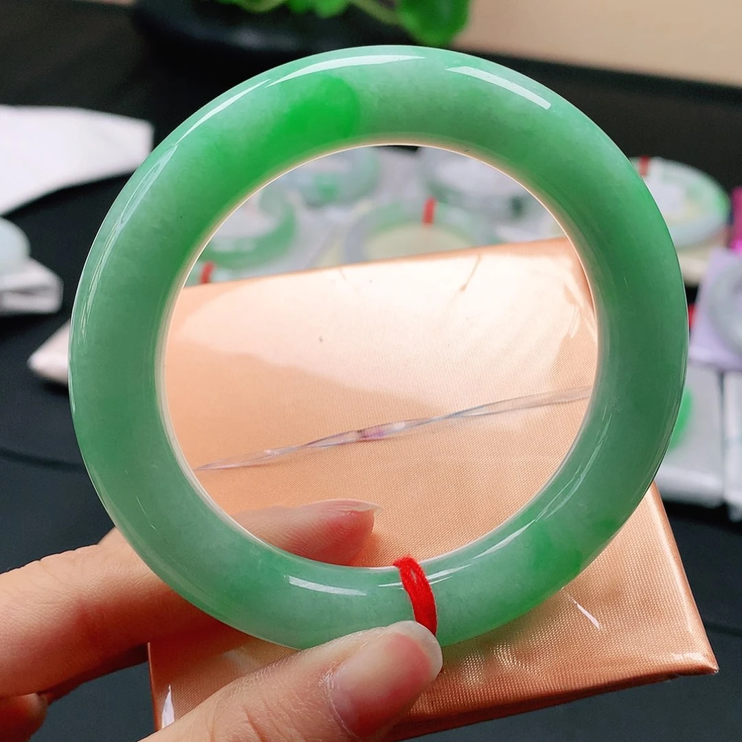 翡翠手镯（圆镯）未镶嵌天然翡翠手镯55