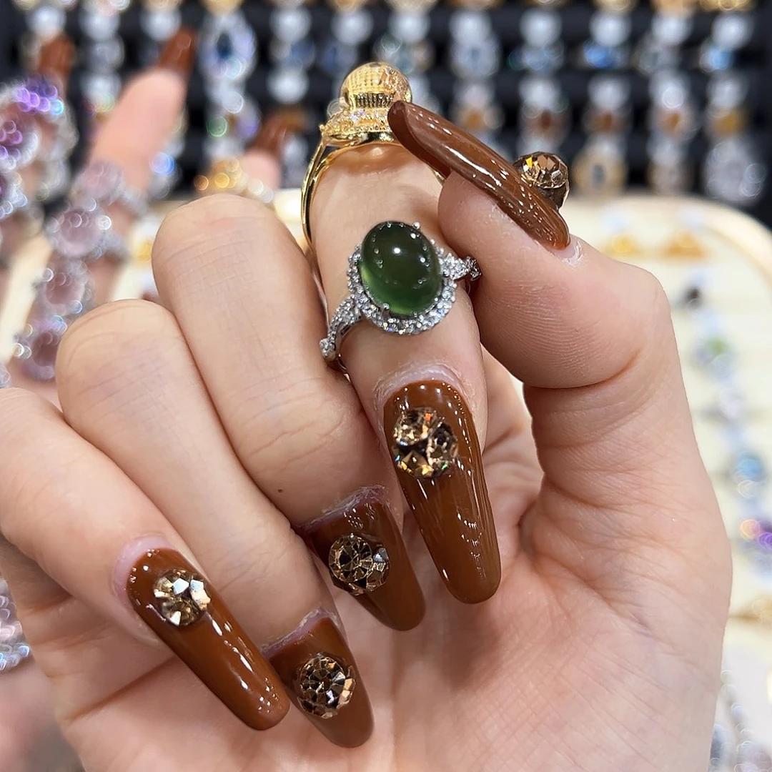 水晶金色拖不保色介意慎拍银托不掉色银S925镶嵌E****z