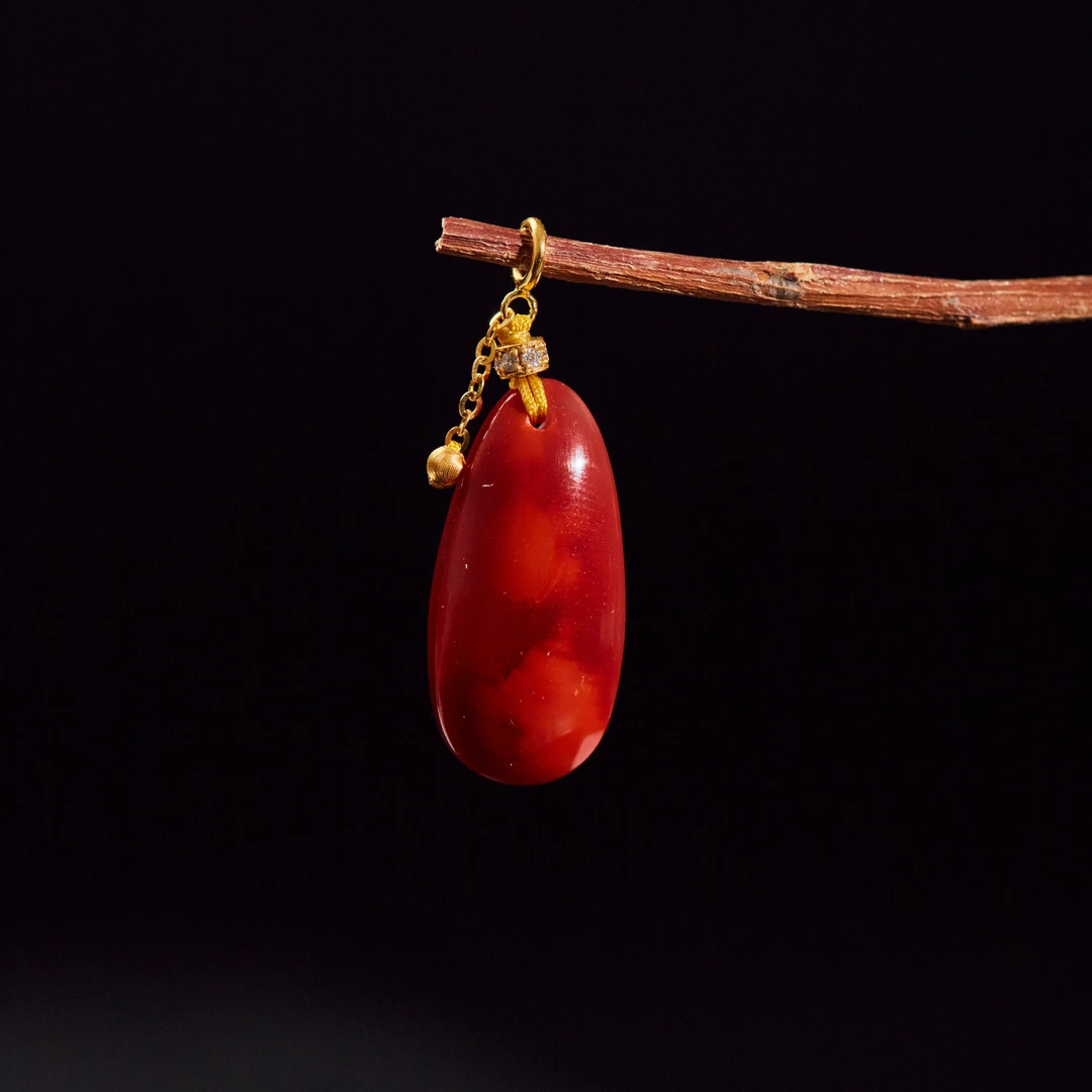 【云上雅岚】缀星丨18K南红吊坠-多样性发一件-XYGD281028-C