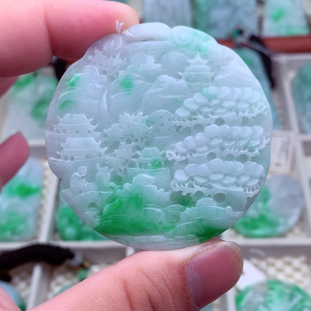 翡翠未镶嵌吊坠(不含链)