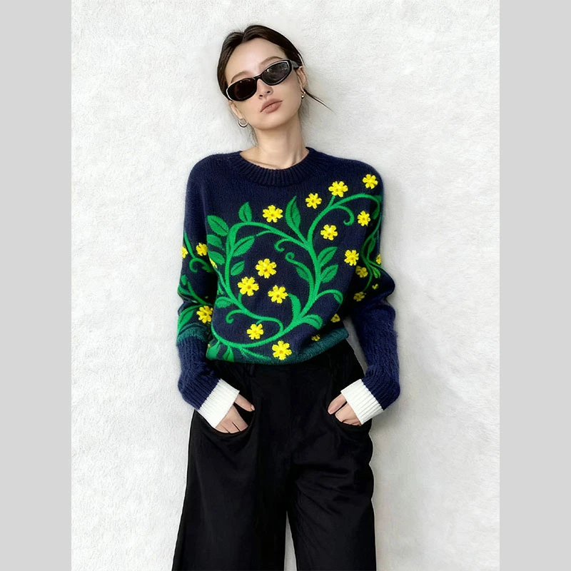 2026年秋季新款独特漂亮高级感chic日系温柔风宽松慵懒软糯毛衣女