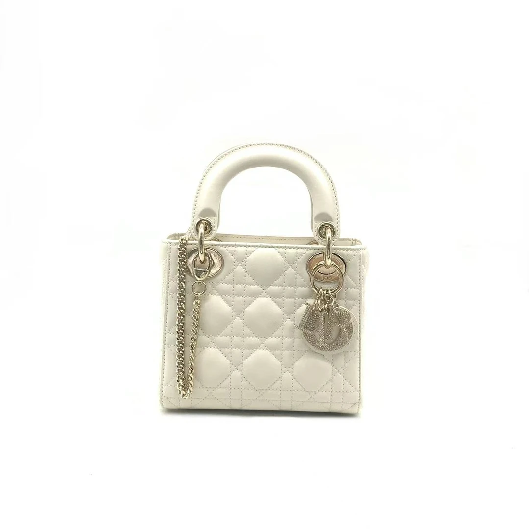 99新 DIOR/迪奥 【安则专属】白金三格戴妃包