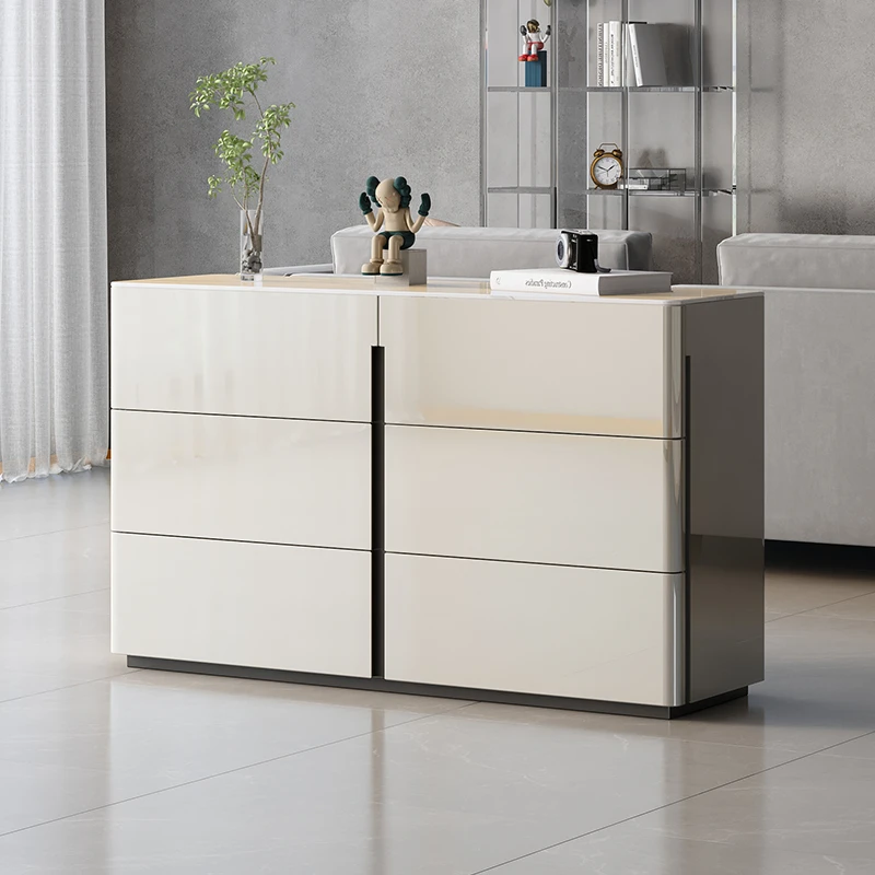 实木斗柜卧室家用2025年最新款钢化玻璃大容量组合收纳简约玄关