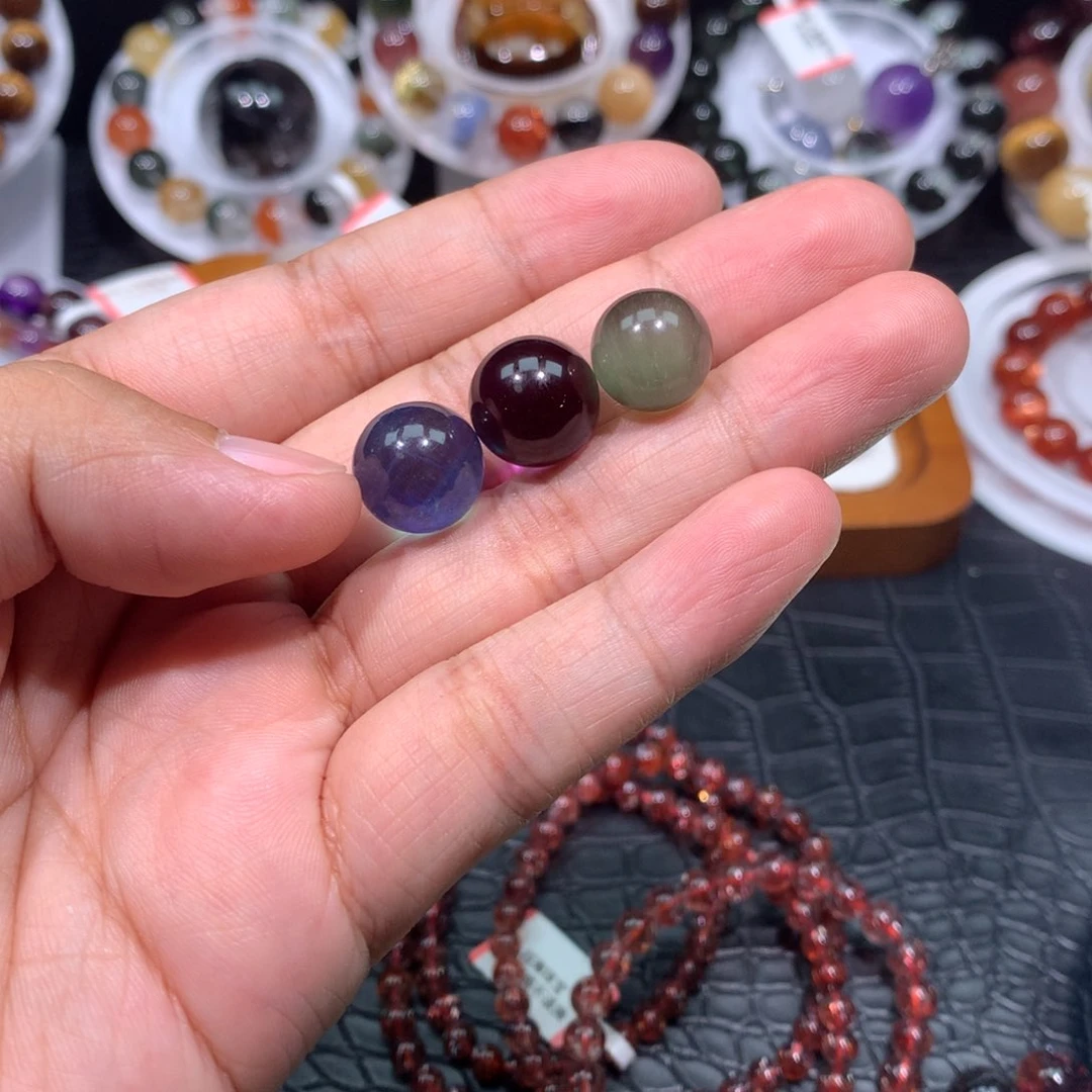 手***9水晶手链未镶嵌单珠打孔不退