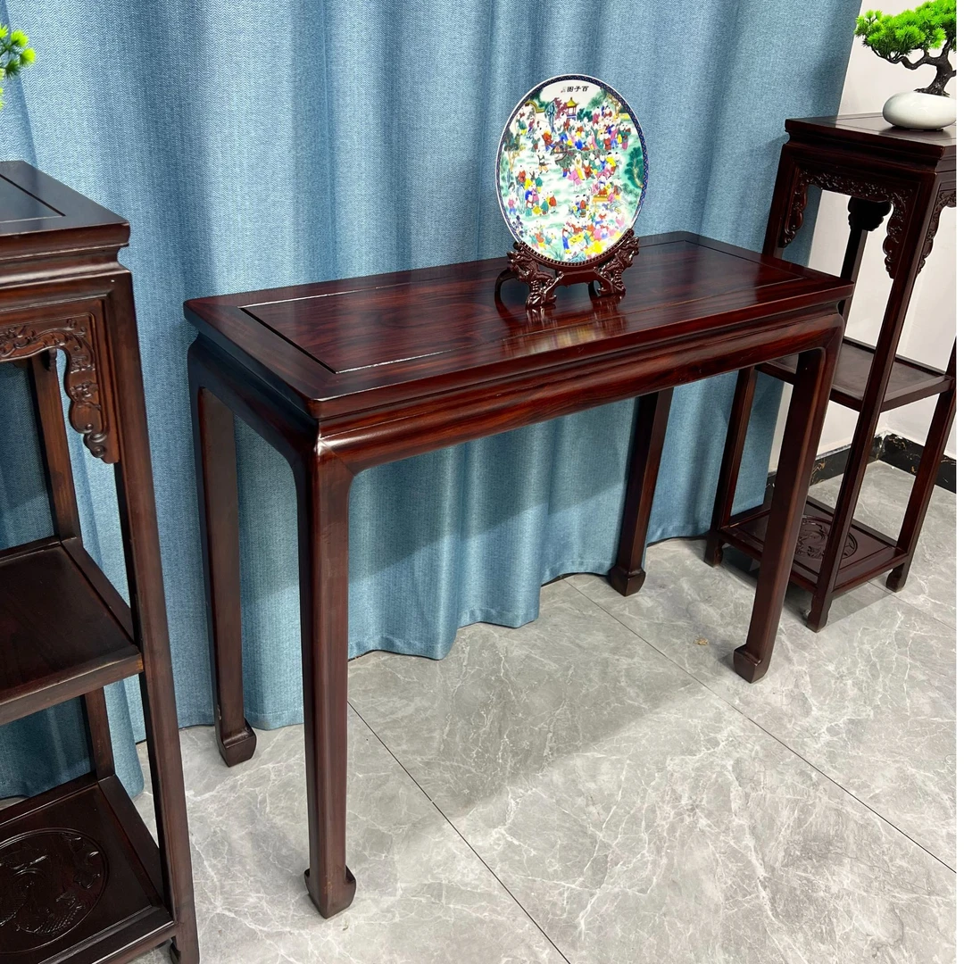 黑酸枝马蹄腿条案118*38*80