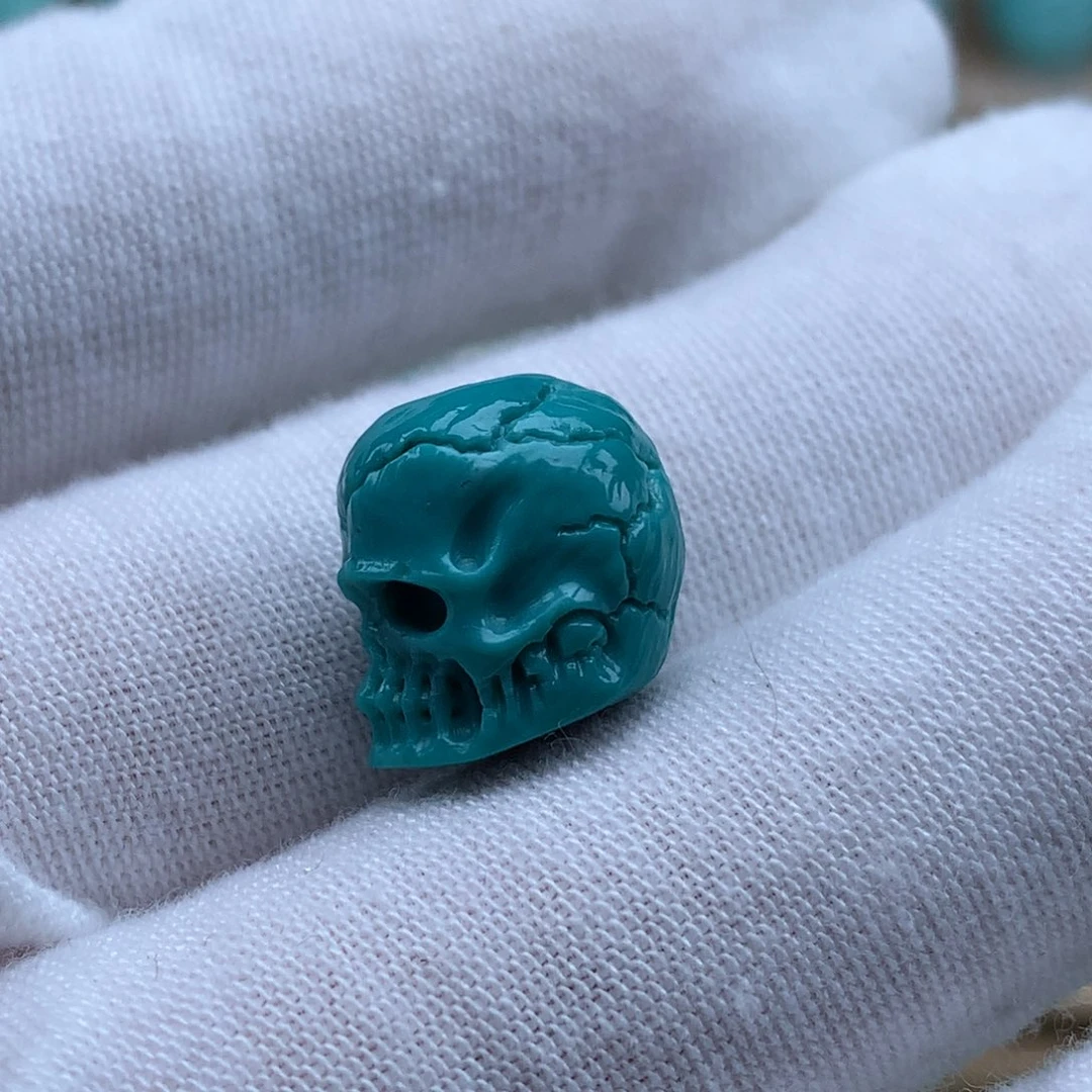绿松石未镶嵌骷髅b****i