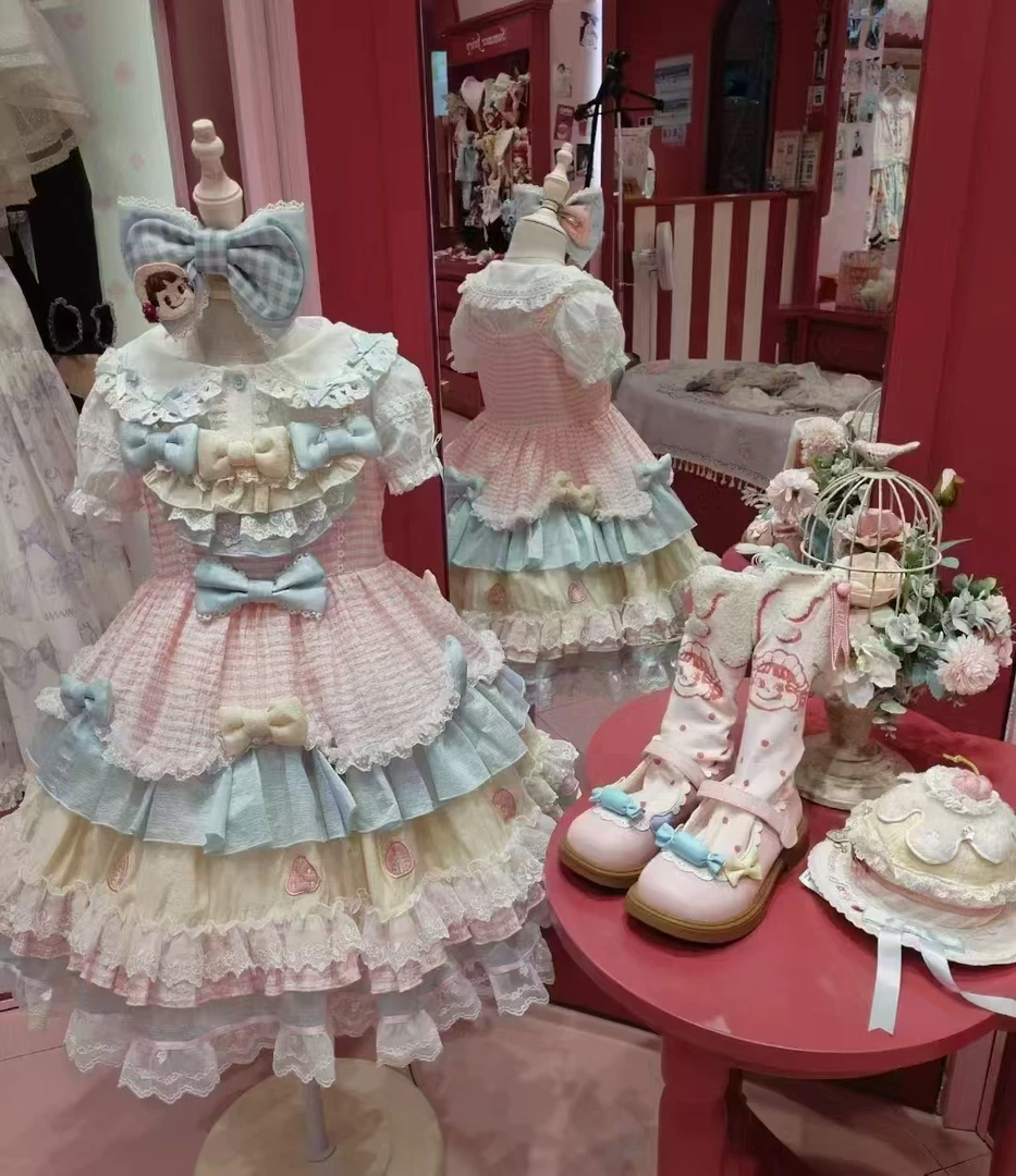 momo生日会童装蛋糕jsk    糖果色洛丽塔蛋糕裙呲甜jsk三段式