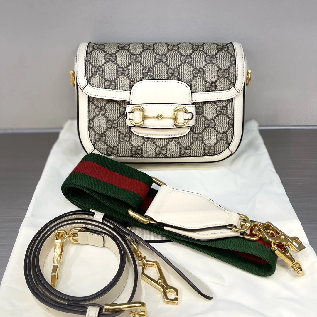 99新 GUCCI/古驰 白老花mini1955单肩包/G116-3