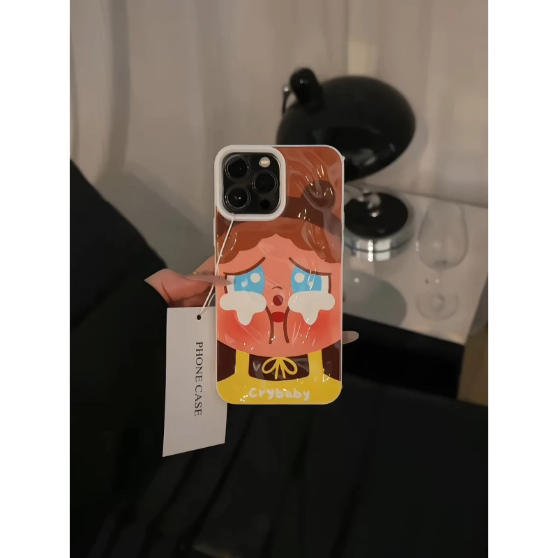 小熊哭娃适用苹果16promax手机壳iPhone15陨石ins风14/15plus女12