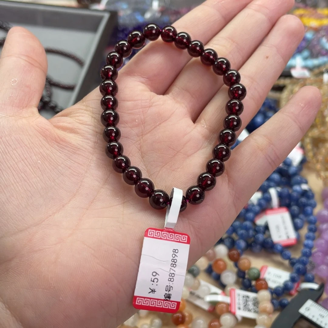 石榴石手链未镶嵌单圈