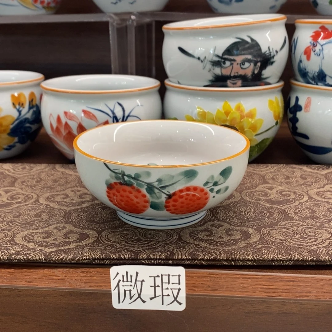 釉下彩老陶泥手工绘制