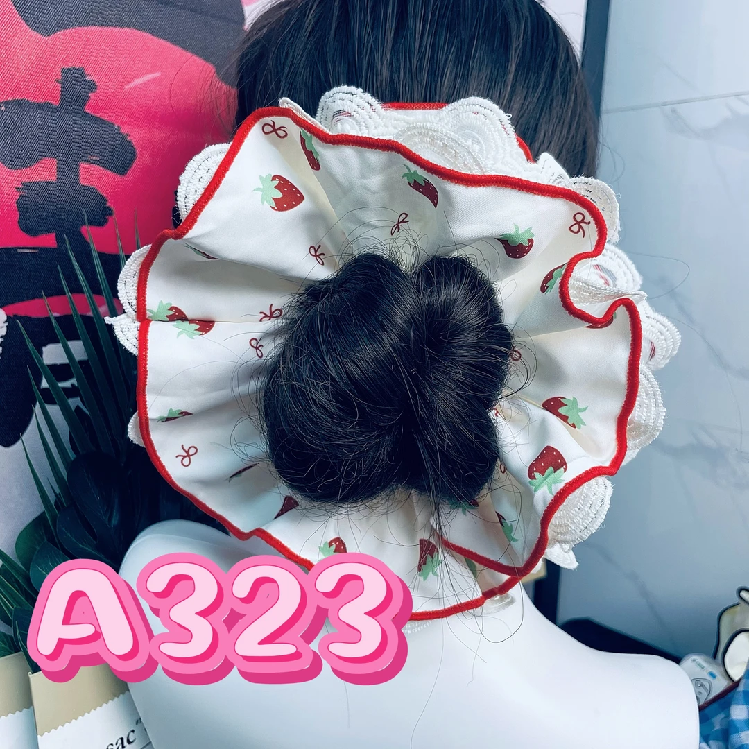 日韩百搭头饰白色发绳头绳女大号发圈头花韩版发饰甜美甜美风皮筋