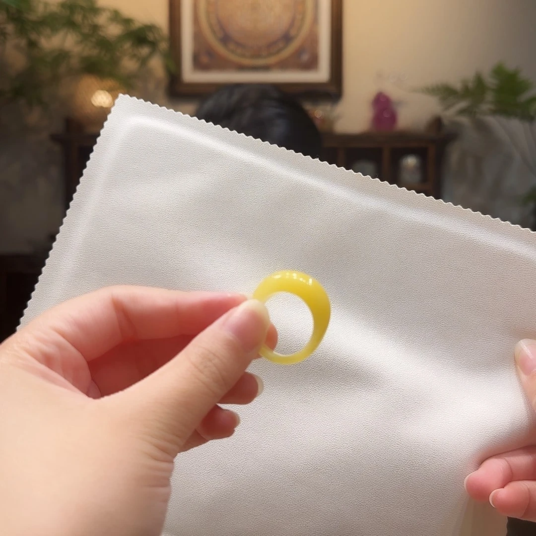 蜜蜡未镶嵌琥珀画戒指