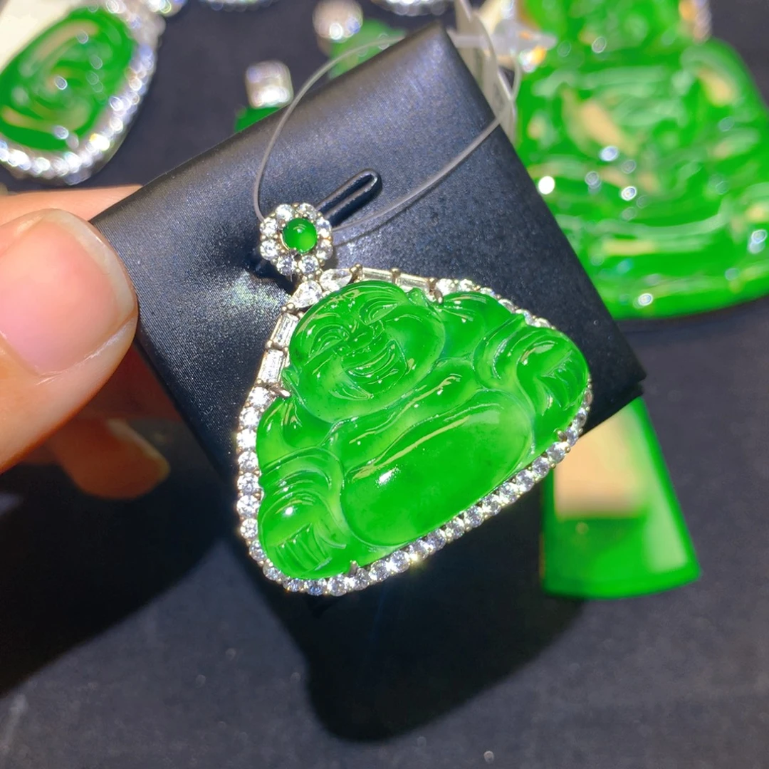 翡翠银S925镶嵌颈饰