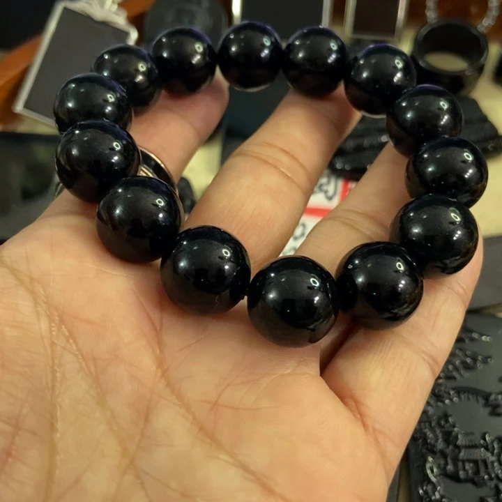 翡翠手链未镶嵌王*墨翠15