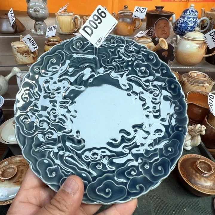 摆件096景德镇手工陶瓷壶承