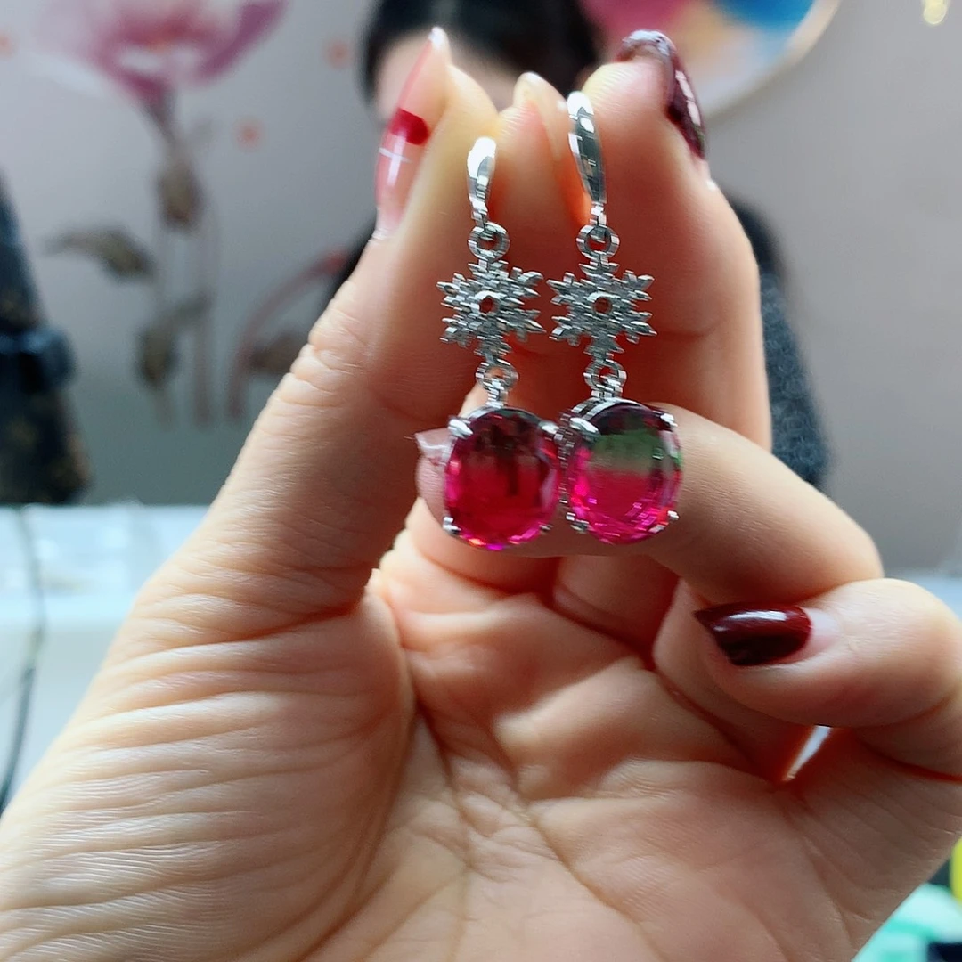 【闪购商品】红宝石耳饰未镶嵌，