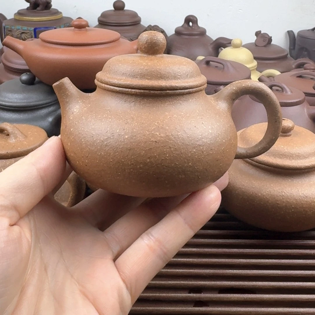 茶壶紫砂容天180cc台西梨皮老段