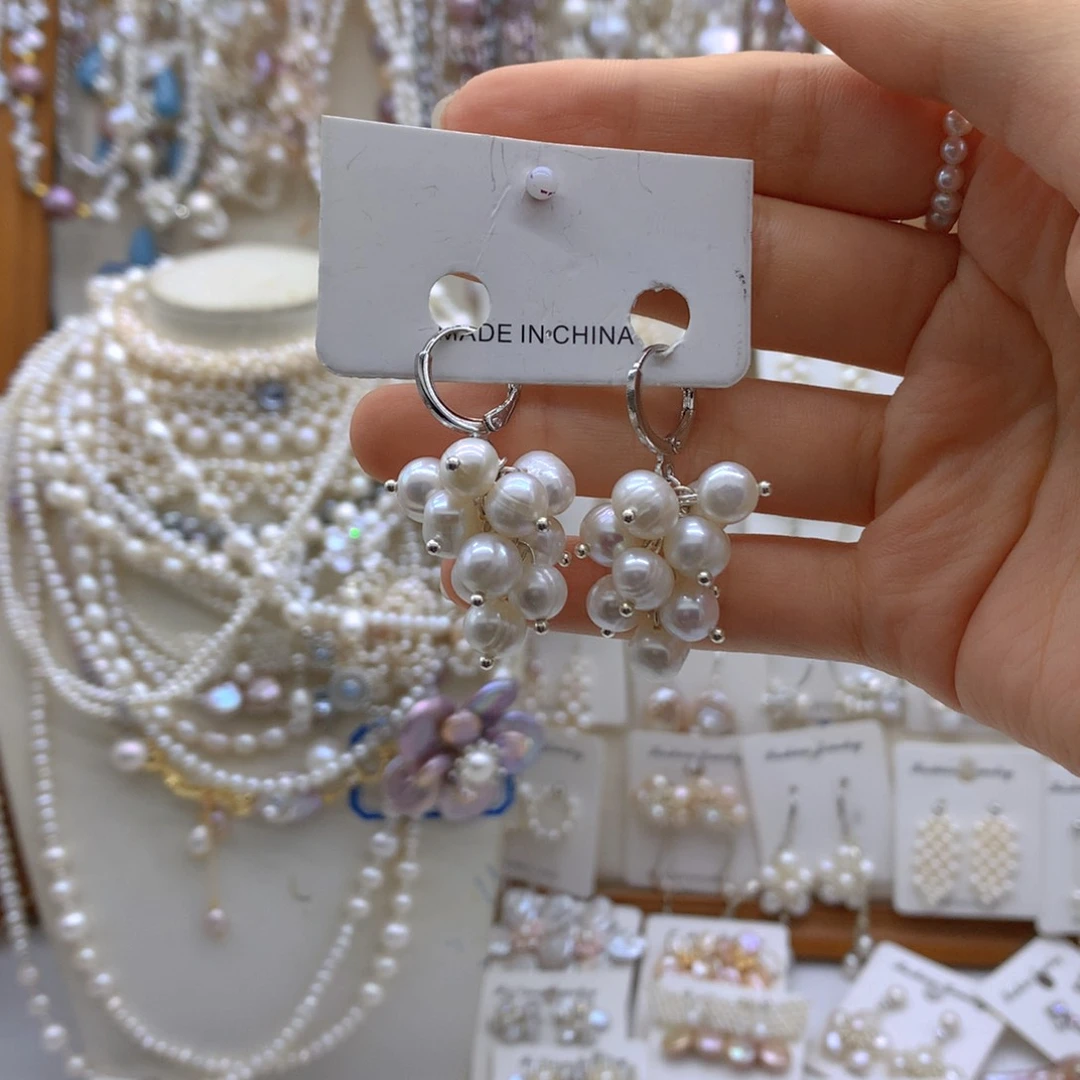 合金淡水珍珠项链耳饰