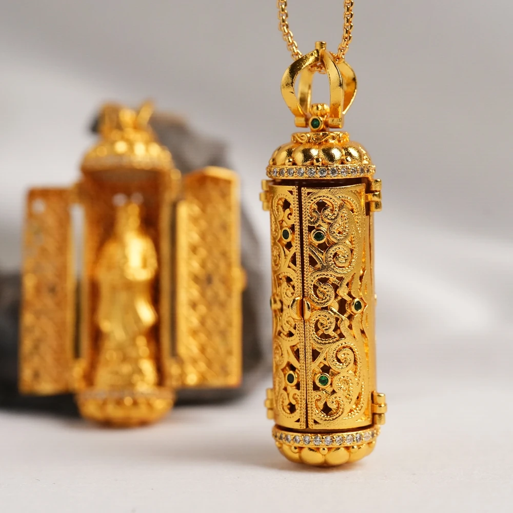 【开门见财】财神爷吊坠花丝工艺可打开 赠链 多样性发一